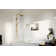 Venus 34 in. x 66.75 in. Frameless Arched Single Fixed Bath Panel