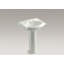Devonshire Ceramic 25" Pedestal Bathroom Sink with Overflow-730811353-705519543