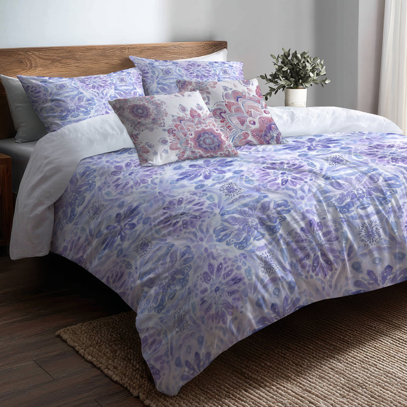Ensemble de literie 5 pièces Boho, Housse de couette très grand + 4 pièces supplém