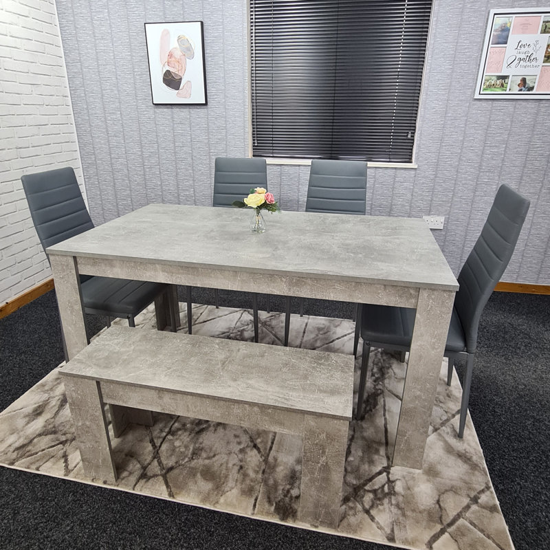 Genovevo 6 -Person Dining Set, 75cm H x 140cm W x 80cm D