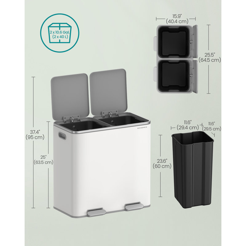 Bin Store, White/Grey
