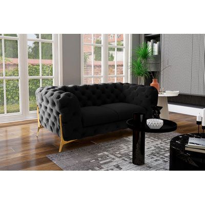 Soule - Transitional Velvet Loveseat