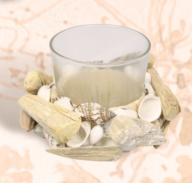 4'' H Glass Tabletop Tealight Holder
