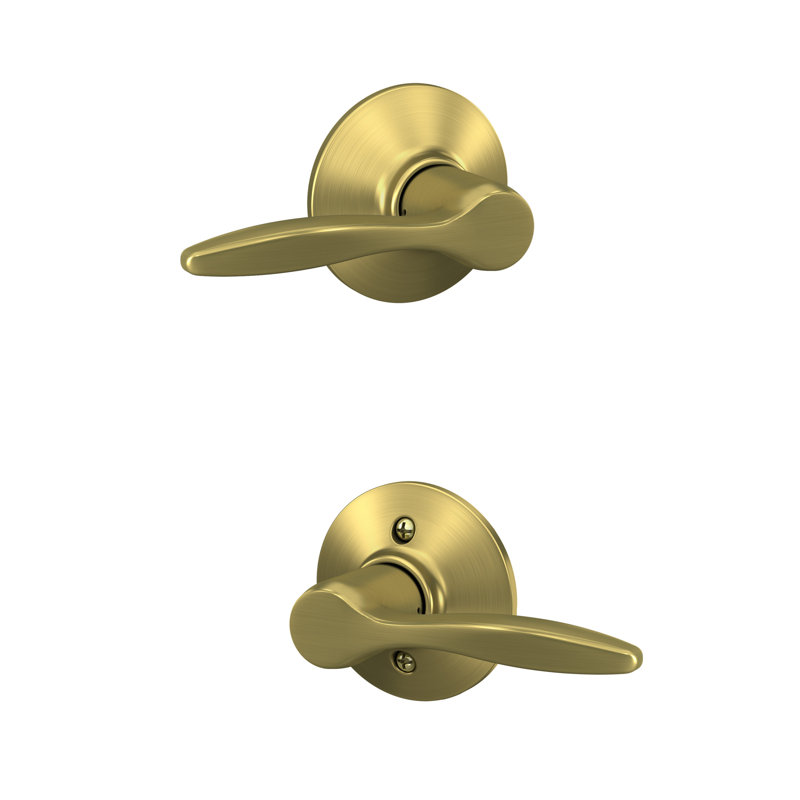 Delfayo Lever Hall & Closet Lock, Satin Brass