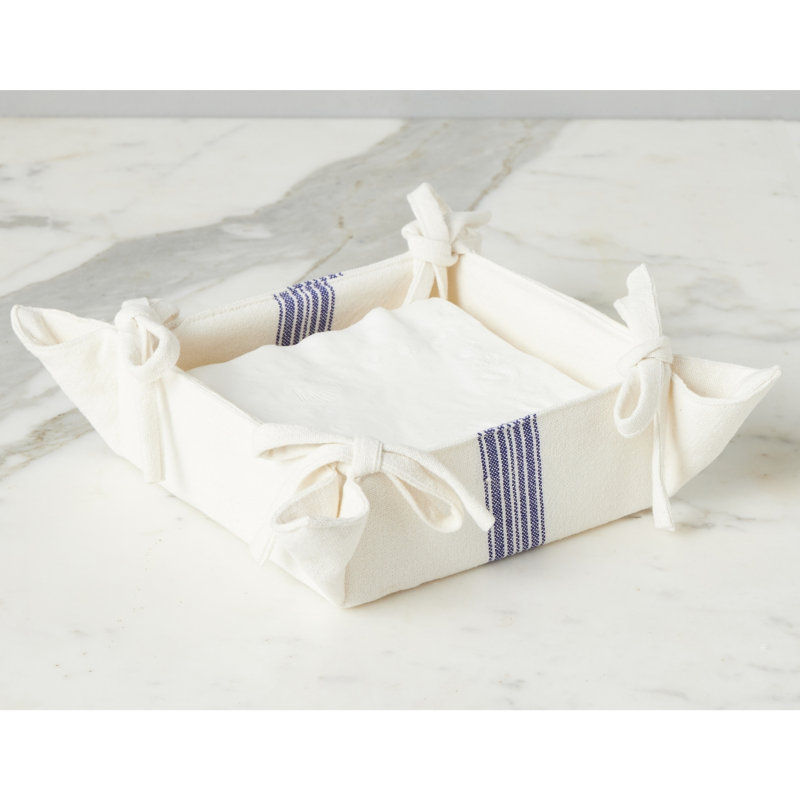 Napkin Tray, Vintage Stripe, Navy Blue