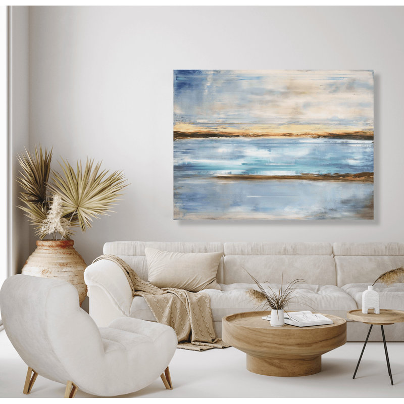 Crystal Blue - Artist Enhanced Canvas Print, Black Framed Canvas, 25.5" H x 31.5" W x 1.75" D