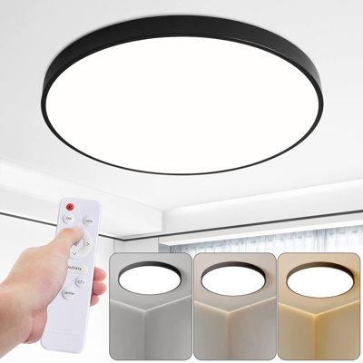 Ceiling Light Flush Mount With Night Light, 36W Light Fixture With Remote Control, Full CCT And Brightness Adjustable, 18Inch Led Ceiling Light For Ki -  c&g home, u329