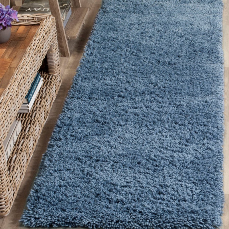 Assar Handmade Tufted Light Blue Area Rug, Runner 2'3" x 8'