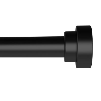 Curtain Rods For Windows 66 To 120 Inch, 5/8 Inch Black Small Curtain Rods, Metal Heavy Duty Drapery Rods (2.4-10FT)