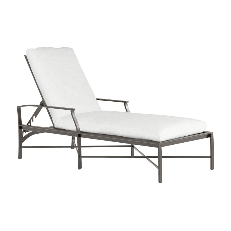 Monaco Aluminum Chaise - Slate Gray, Rollo Lace InsideOut® Linen, Welt, Slate Gray
