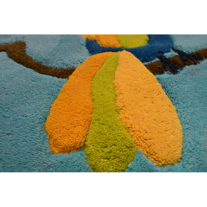 Solid Colour Hand Woven Area Rug, Rectangle 120 x 180cm