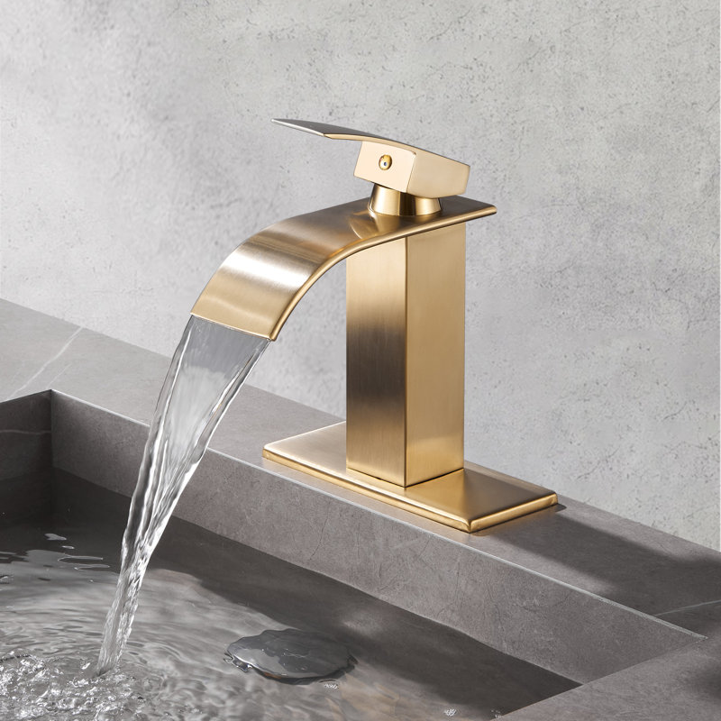 Deck Single-handle Bathroom Faucet, Brushed Gold