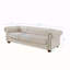 Canapé Chesterfield en tissu beige (beige)-1476632338
