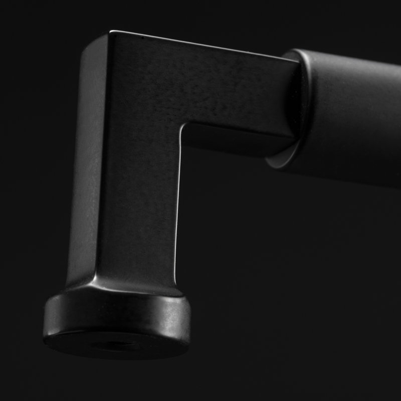 Parkview Collection Handle Pull - Cabinet - Transitional Hardware for Drawers & Cabinets, Matte Black, 12"