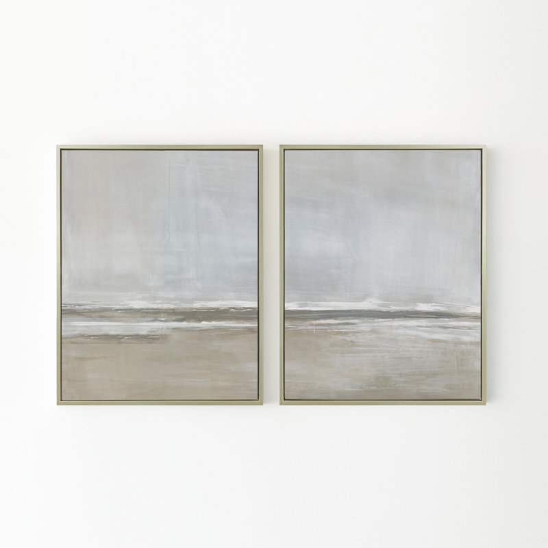 "The Walk", ensemble de 2 giclés sur toile encadrés, H 41,5 po x l 63 po, Doré