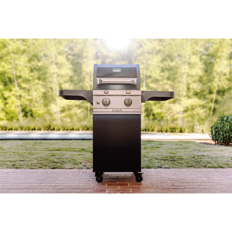Saber 2-Burner Propane Gas and Charcoal Grill