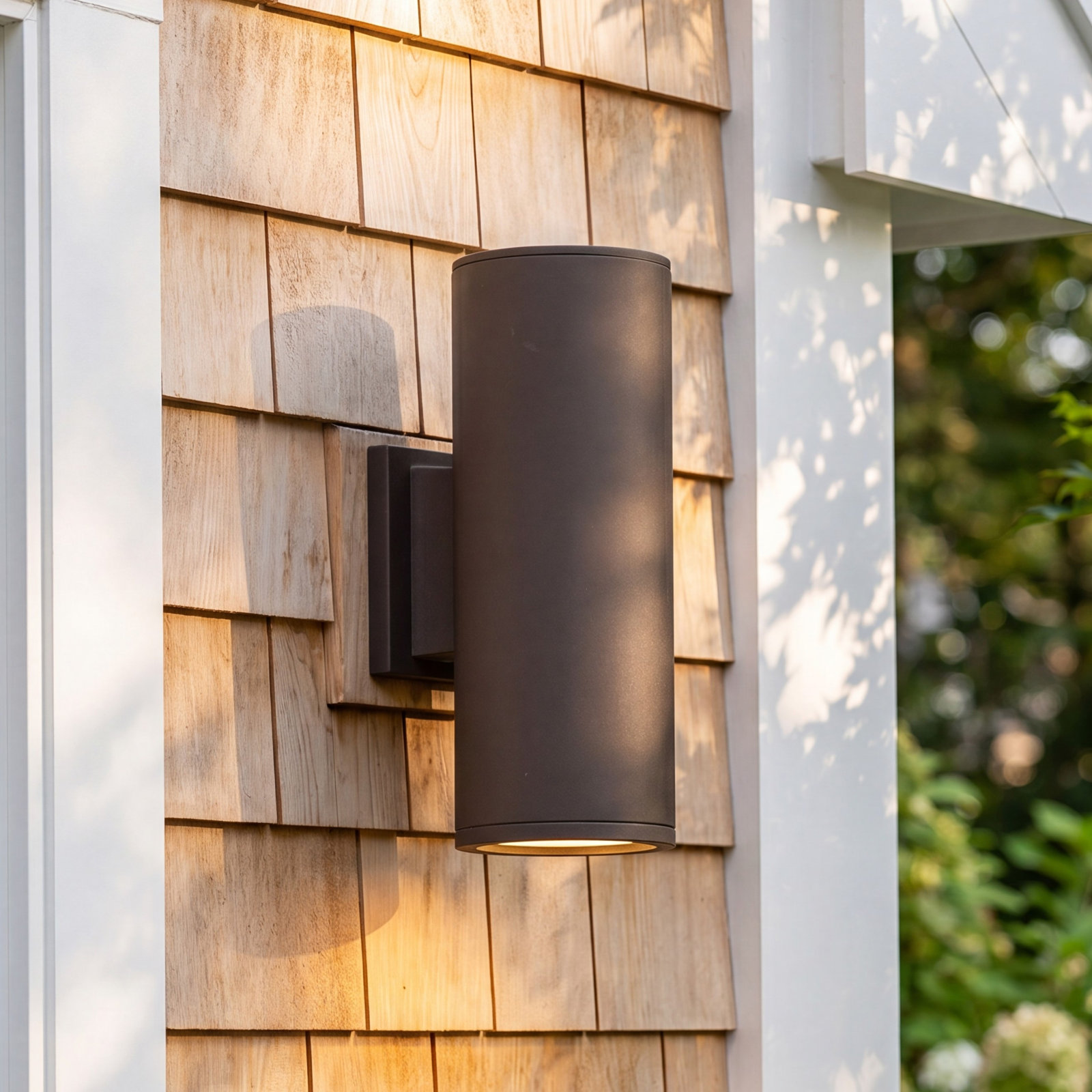 Hinkley Silo 2-Light Outdoor Armed Sconce, Architectural Bronze