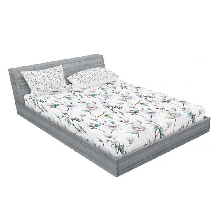 Ambesonne Microfiber Floral Sheet Set | Wayfair