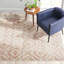 Tapis géométrique rose / or / beige-1880398569