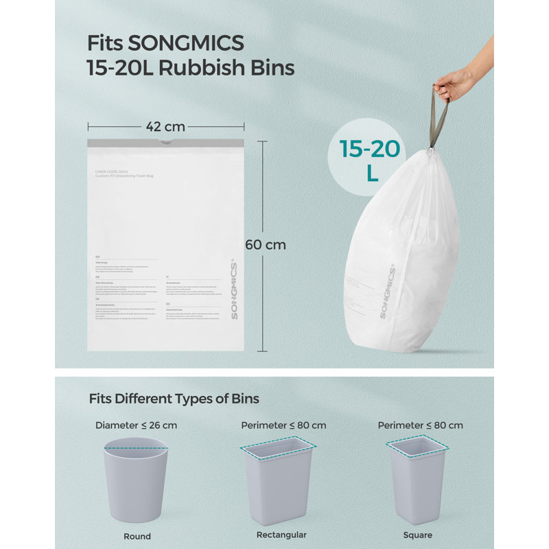 44.5×60cm Trash Bags - 40 Count