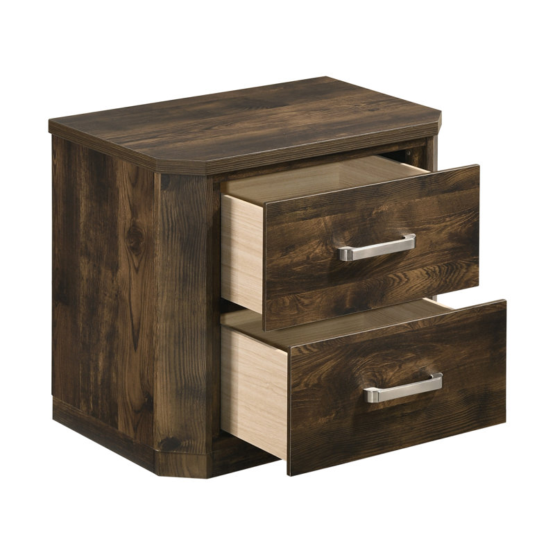 Nightstand, Rustic Walnut