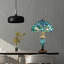 Bacilio Lampe de table en verre coloré de 24 po de hauteur Bureau de travail Étude de lecture Éclairage Décoration Décor Table de chevet Chambre d'enfants Bureau à domicile Table de chevet Mignon Unique Lampe de chevet à DEL Fin artisanat de bureau