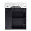 Meuble-lavabo flottant moderne de 21,6 po avec lavabo en céramique - parfait pour les petites salles de bain, rangement à droite-1357334536