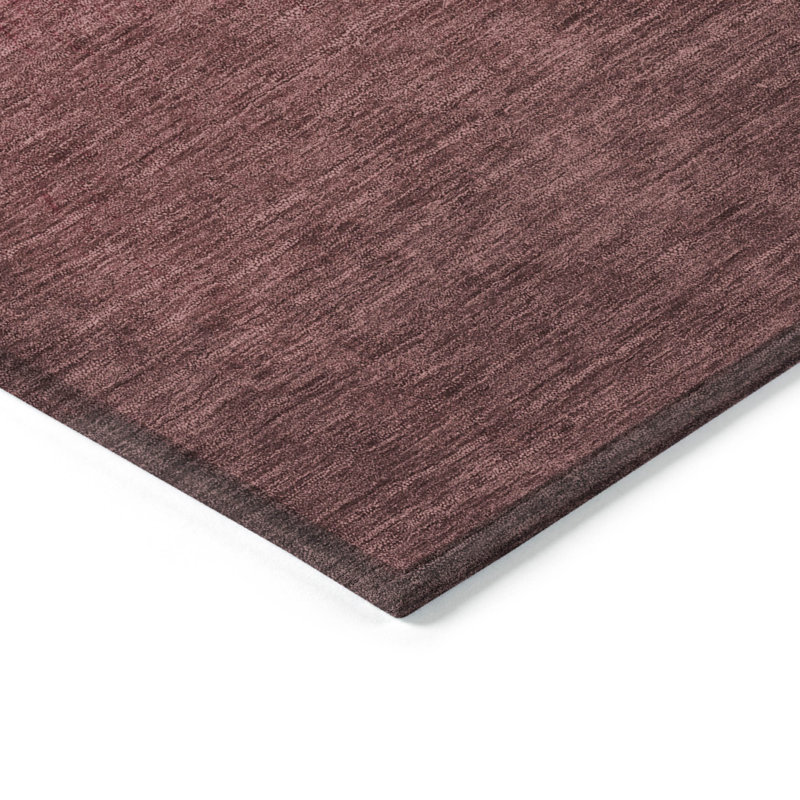 Machine Washable Indoor/Outdoor Xhevrie Red Rug, Round 8'