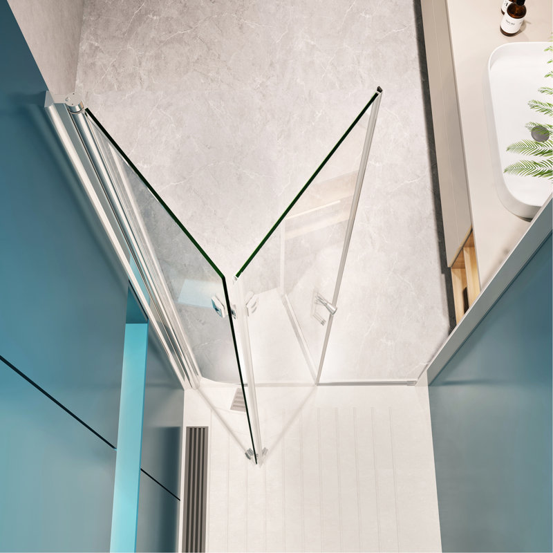 1 3/8" Adjustment Universal Pivot Shower Door. 1/4" Tempered Glass 3672. Wall Channel With #304 Stainless Steel Handle. 36000 Times Open And Close Evaluated. Smooth Body, Palpable Leakage. Door