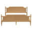 Structure de lit en rotin de style traditionnel, aucun sommier nécessaire, noyer antique-1332881481