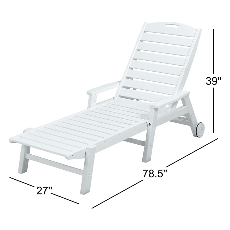 Ensemble de chaises longues 3 pièces POLYWOOD Nautical, Teck