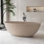 Baignoire autoportante de 65 po x 30 po en résine de pierre solide