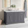 Currahee 54'' Free-standing Double Bathroom Vanity with Engineered Stone Vanity Top
