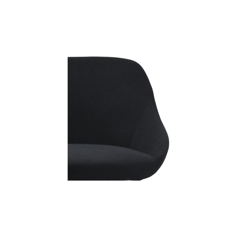 Tabouret de comptoir rembourré Louramore, Noir, Tabouret de comptoir (siège d'une hauteur de 27,2