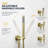 Double Handle Concealed Bathroom Complete Shower System with Balance Valve Rain Showerhead-88553916