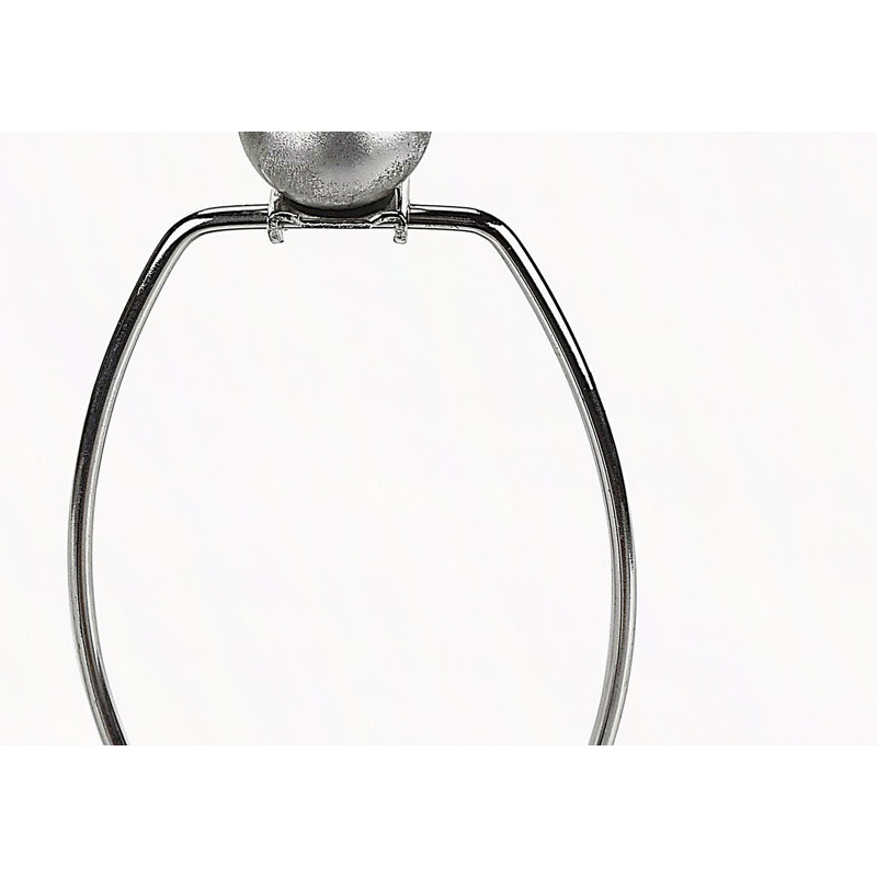 Lighting, 24 po, lampe de table, résine grise, abat-jour ivoire / crème, contemporain, Gris