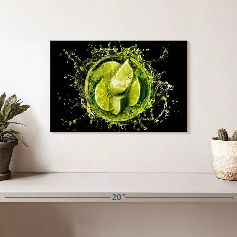 Yarlin Lime Cocktail Splash, H 8 po x l 12 po