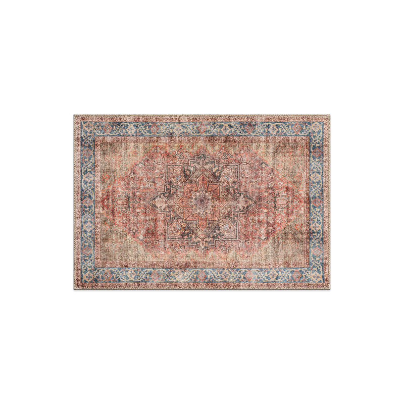 Calista Multi Vintage Rug – Machine Washable Flat Pile With Non-Slip Backing, Runner 2'6" x 8', Multi