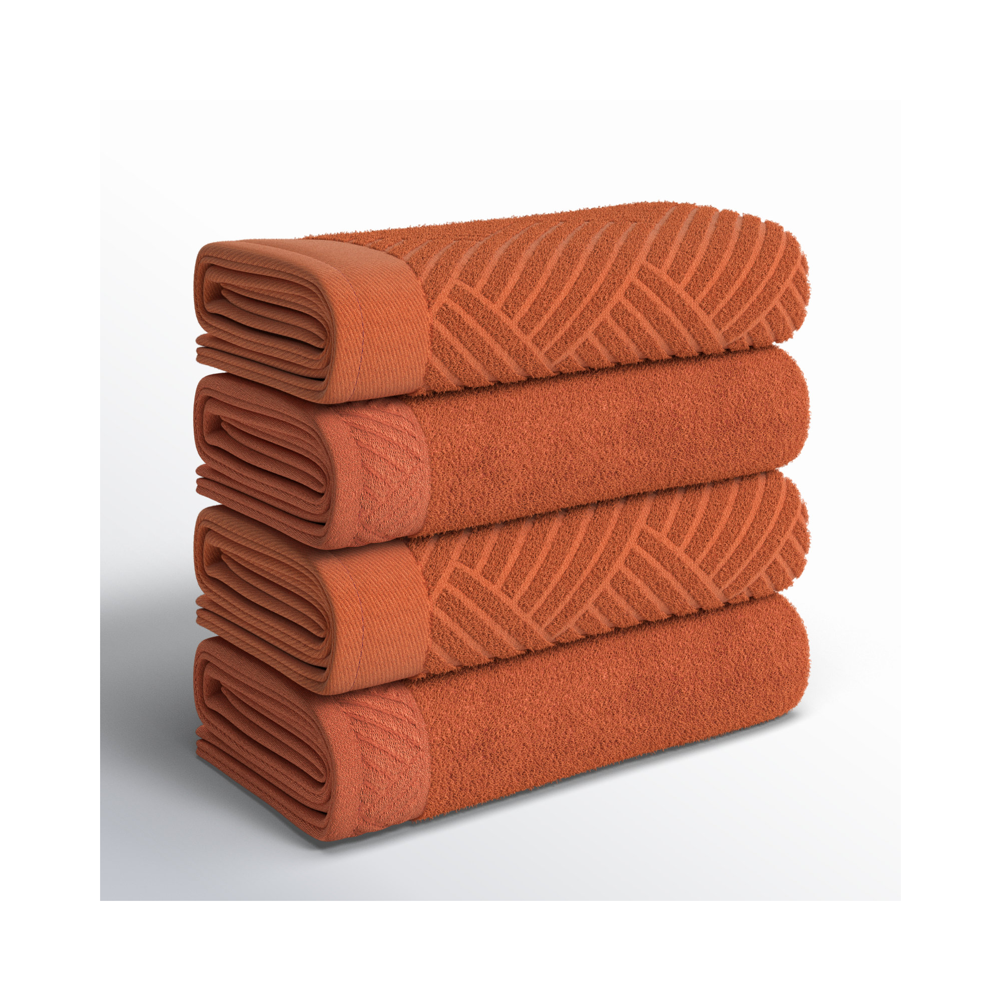 Osterley Certified Egyptian Cotton Jacquard And Solid Bath Towels, Pecan