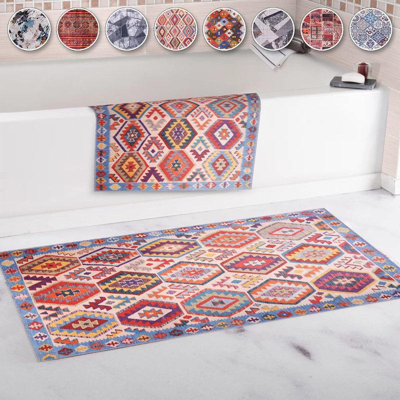 Indoor Area Rug Soft Carpet Pads For Bedroom Non-Slip Throw Rugs Washable Mat For Home Decor 1315, Rectangle 60 x 90 cm