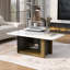 Ensemble de 2 tables basses avec plateau spacieux et tablette inférieure ouverte-1712751618