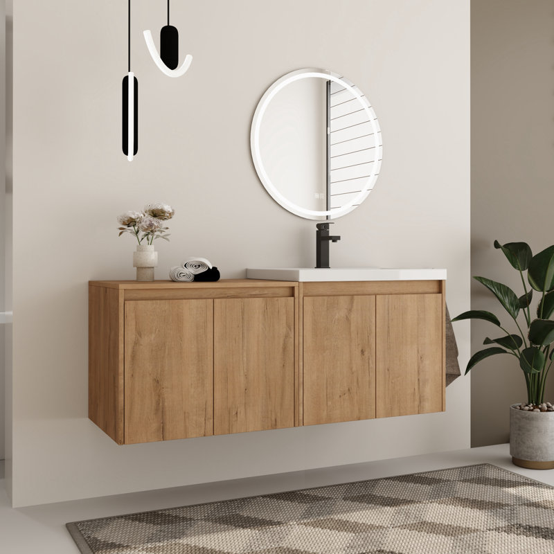 Ensemble de meuble-lavabo simple 48 po avec plateau en résine Bellmead