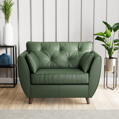Marylin Upholstered Full Grain Leather Armchair