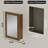 16" W X 24" H Wide Frame Walnut Wood Medicine Cabinet with Mirror, Adjustable Shelves, Soft-Close Hinges and Reversible Door, Wall-Mount or Recessed for Makeup, Shaving or Bathroom Vanity Storage-2016668048-2035901599