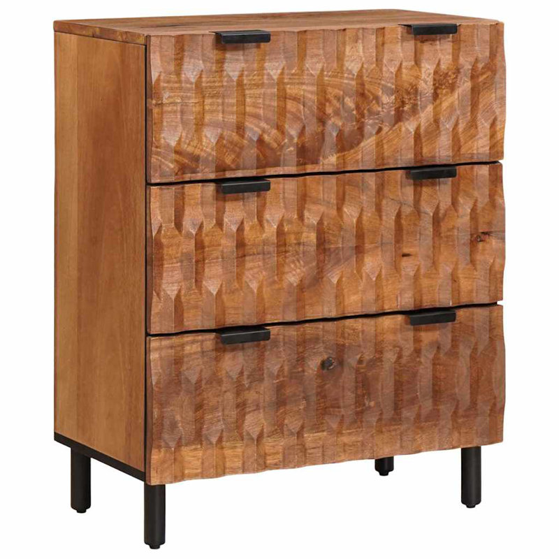 Solid Wood Standard Accent Cabinet, Acacia Brown