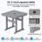 Small Space 4 - Person 32.1"  Square Dining Set Outdoor Poly Patio Chair with Table  All-weather Waterproof-1437324161