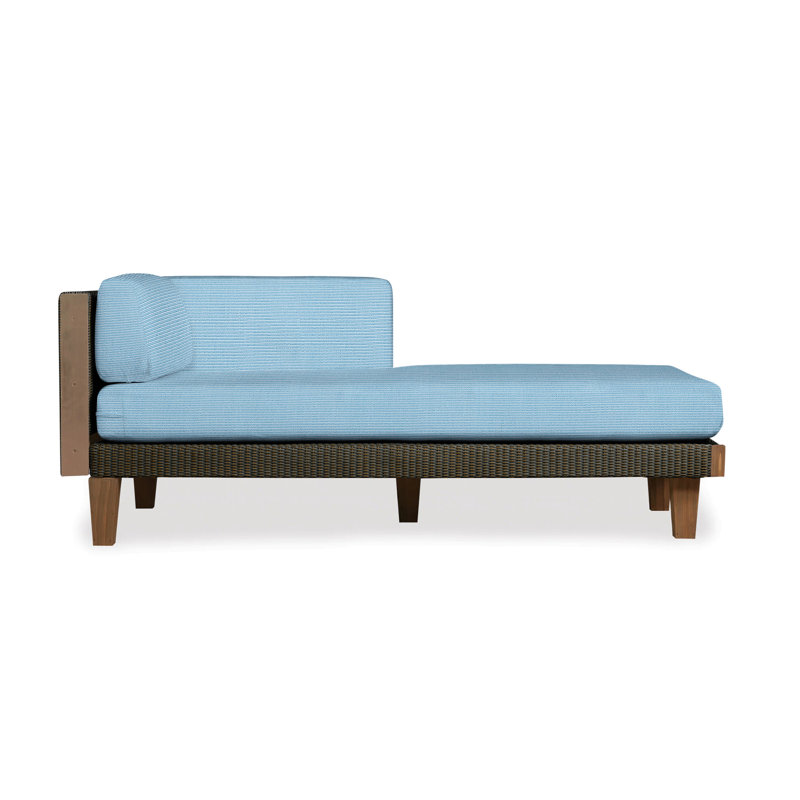 Catalina Outdoor Teak Chaise Lounge, Mink, Fife Aruba