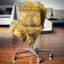 Golden Extraterrestre Life Cells - coussin à imprimé floral-30718833-30718836