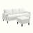 Chenille Sectional Sofa with side pocket,2 cup holders-833104292