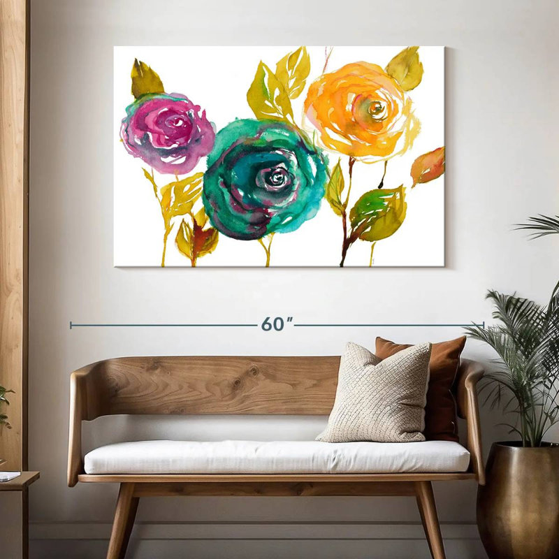 Trio moderne de fleurs Harnek II, H 32 po x l 48 po